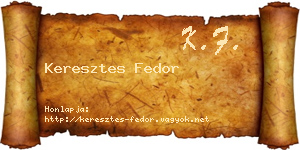 Keresztes Fedor névjegykártya